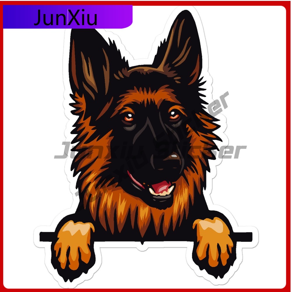 Laptop Accessories To Have - ジャーマンシェパード犬アニメ必須アイテムビニールモダンウィンドウデカールアクセサリー防水車ラップトップバンパー自動車外装ギフト装飾