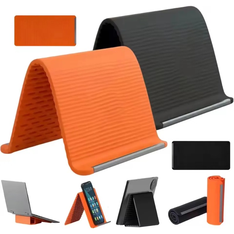 Laptop Related Accessories - 柔軟で折りたたみ可能なシリコン製携帯電話ホルダー、ポータブルで多角度調整可能なデスクトップスタンド、iPhone、iPad、ノートパソコン、タブレット、ホームオフィス用