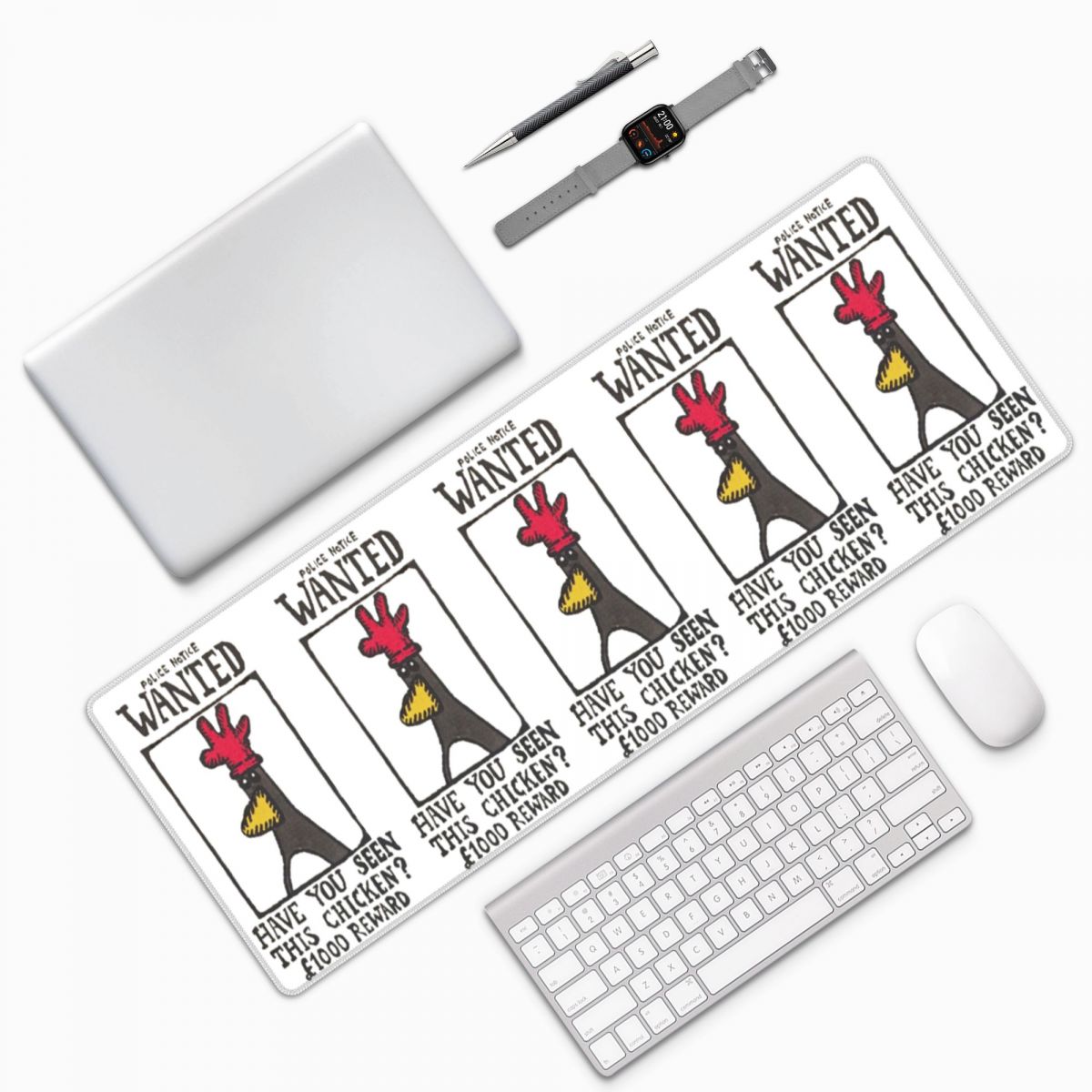 Laptop Accessories To Have - このチキン柄の大型マウスパッドを見たことがありますか？コンピューターキーボードマウスマット、ゲーマーPC、ノートパソコンデスクマット、オフィスアクセサリー、テーブルマット。