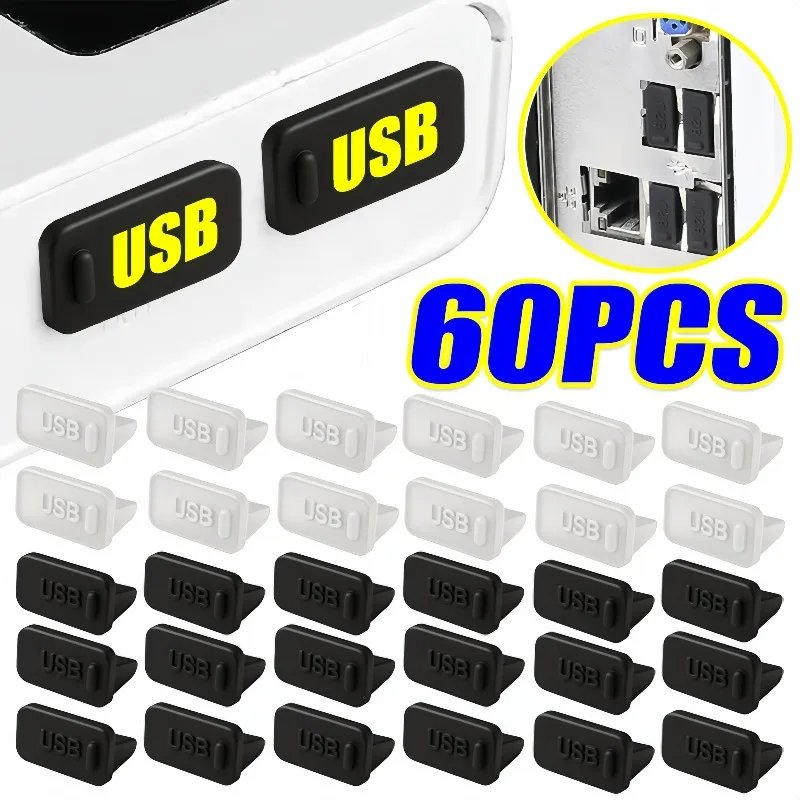 Laptop Accessories Usb - シリコン製USBポート防塵プラグ、防塵カバーキャッププロテクター、ノートパソコン、PC、コンピューター、ノートブック用USBAストッパー、防塵キャップアクセサリー