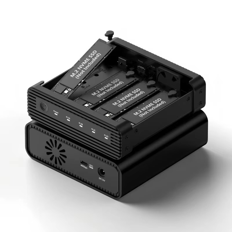 External Nvme Ssd - アルミニウム製M2 4ベイUSB4外付けNVME SSDエンクロージャー M.2 NVME 4ベイ