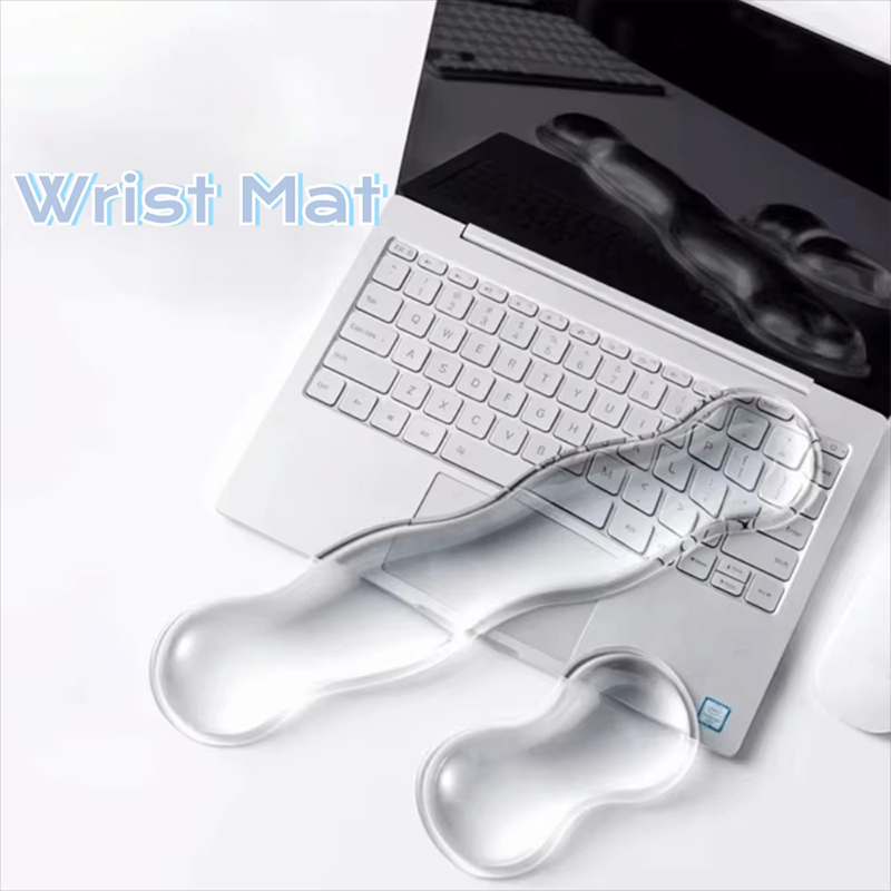 Laptop Accessories For Wrist Support - 透明マウスパッドとリストサポート、滑り止め透明ベース、オフィス・家庭用ノートパソコン・コンピューターアクセサリー、コンピューターパッド