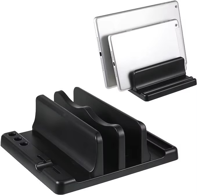 Laptop Related Accessories - オフィス ABS ラップトップスタンド 垂直に置くとデスクスペースを節約 コンピューターアクセサリーを簡単に置くことができます 幅を伸ばすことができ、オフィスデスクに収納できます