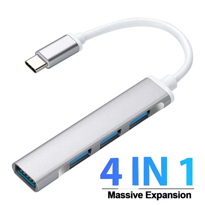 Laptop Accessories Usb - 4-in-1 Type-Cエクステンダーハブ 4ポートUSB Cハブ マルチスプリッターアダプター OTGハブ