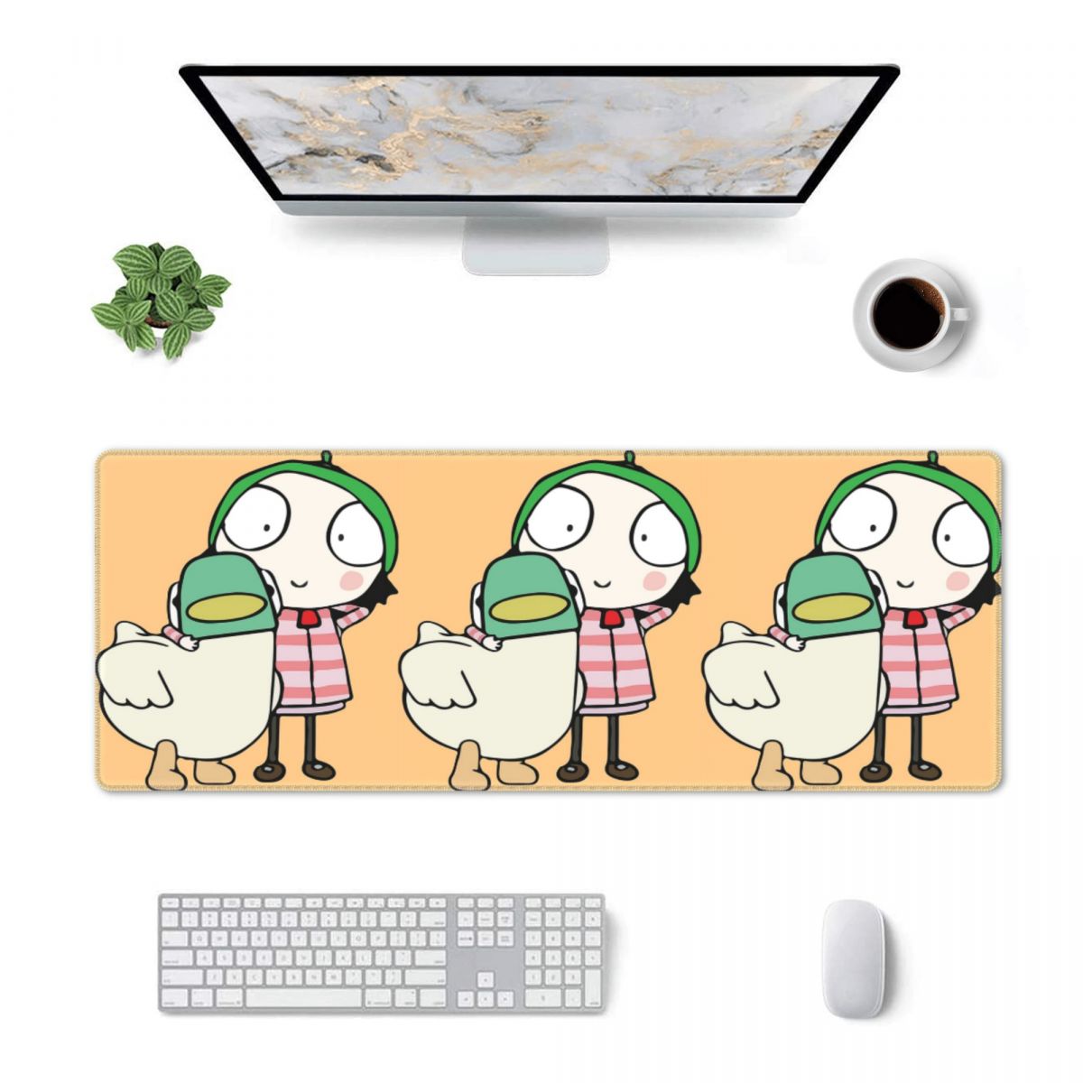 Laptop Accessories To Have - 大型マウスパッド サラとアヒルが楽しんでいる ゲーマー向けPC/ノートパソコンマット キーボードカーペット コンピューターゲーミング オフィスアクセサリー