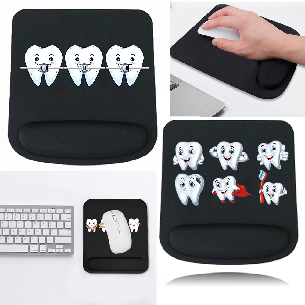 Laptop Accessories For Wrist Support - マウスパッド ブラック デスクマット PC ラップトップ用 正方形マウスマット