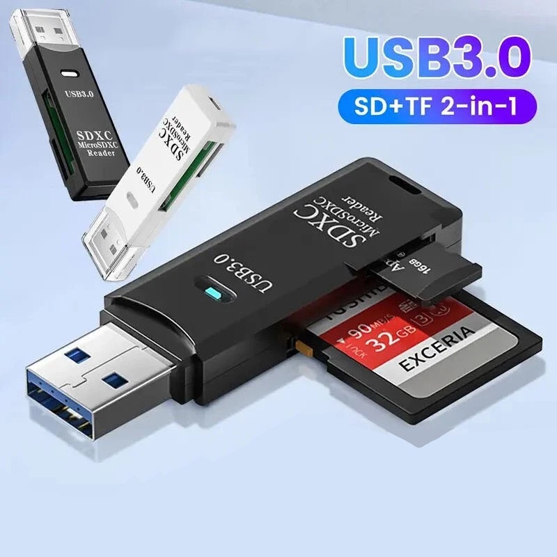Laptop Accessories Usb - 2-in-1 多機能 USB カードリーダーライター マイクロ SD/TF