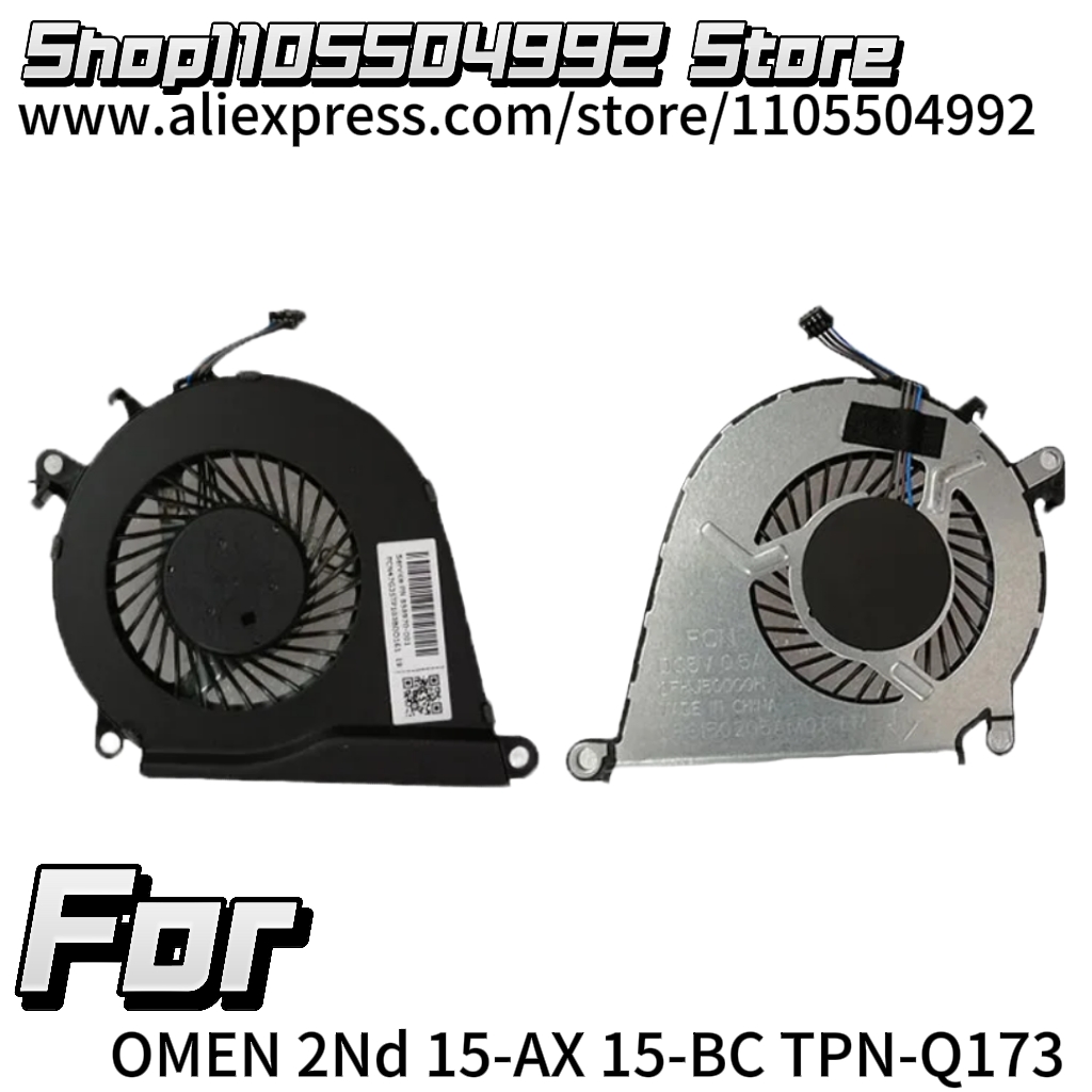 Laptop Related Accessories - オリジナルの新しいノートパソコン用スペアパーツ、OMEN 2nd 15-AX 15-BC TPN-Q173用CPU冷却ファン、ノートパソコンクーラー交換用アクセサリー