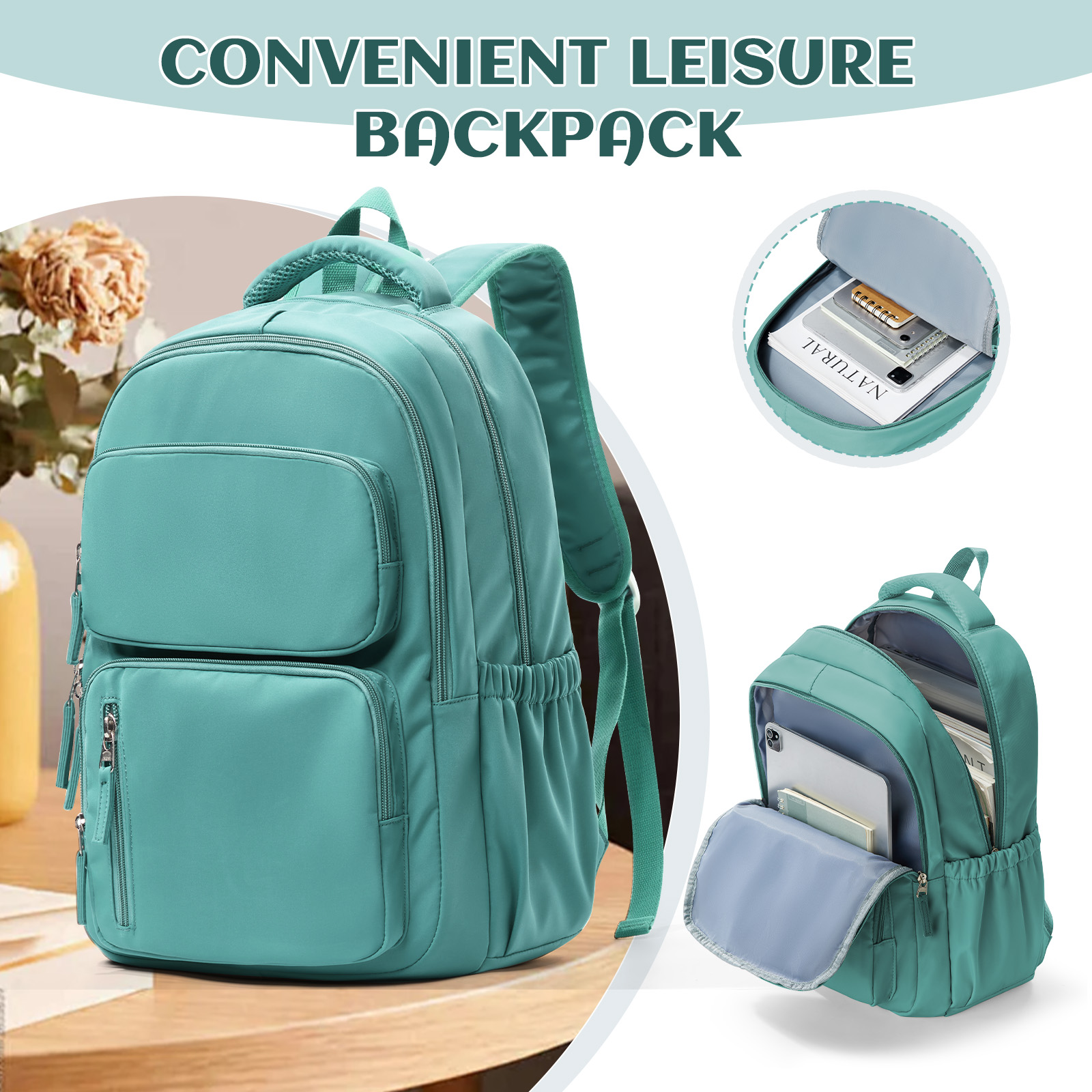 Laptop Backpack Anti Theft - 男性と女性のための盗難防止ラップトップバックパック、10代の男の子と女の子のためのかわいい学校のバックパック