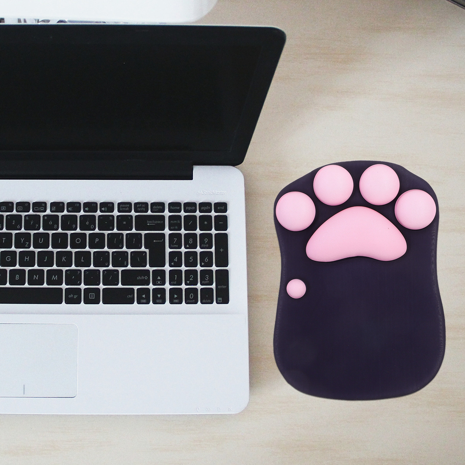 猫の足の形をしたマウスパッド。かわいい漫画風のデザインで、手 - Laptop Accessories For Wrist Support のレビューと価格
