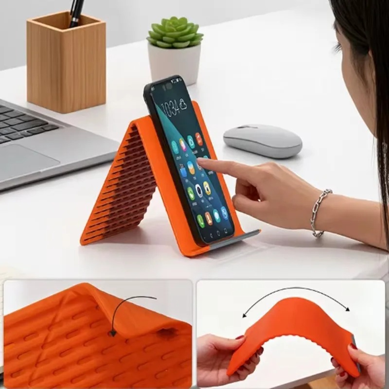 柔軟で折りたたみ可能なシリコン製携帯電話ホルダー、ポータブル - Laptop Related Accessories のレビューと価格