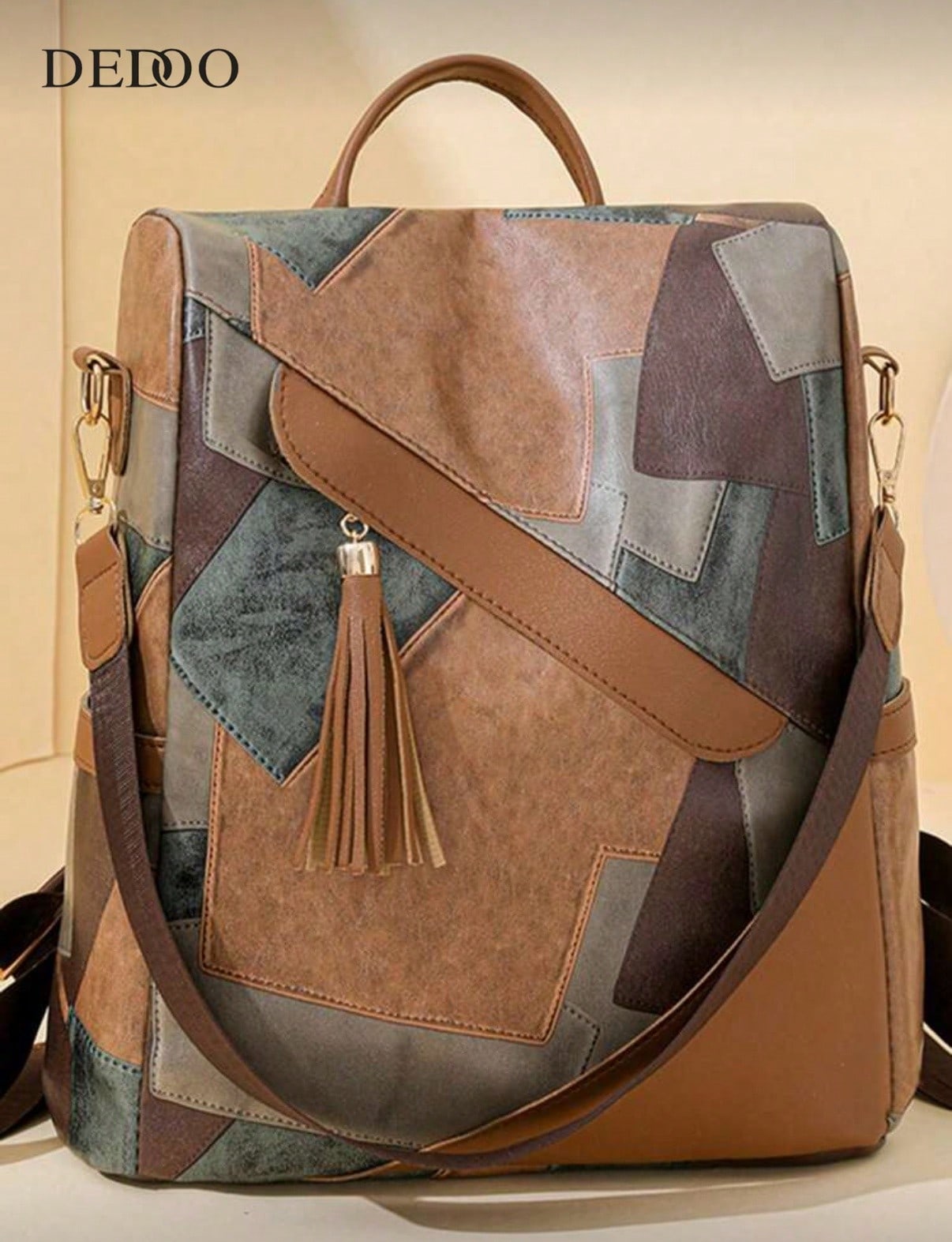 ファッションカラーブロックデザインの盗難防止機能付き大容量バ - Laptop Accessories Essential のレビューと価格