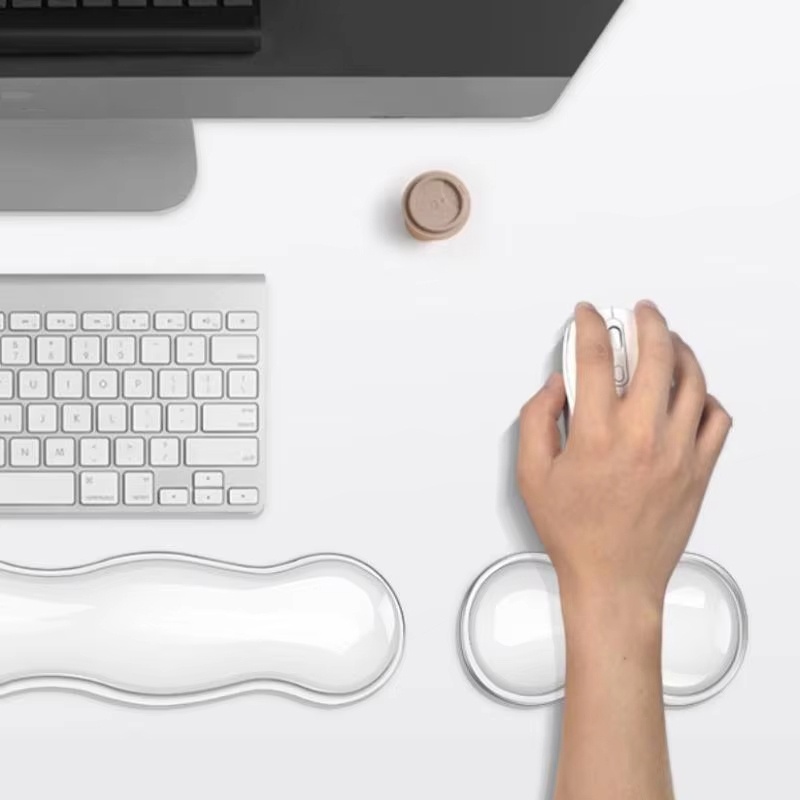 透明マウスパッドとリストサポート、滑り止め透明ベース、オフィ - Laptop Accessories For Wrist Support のレビューと価格