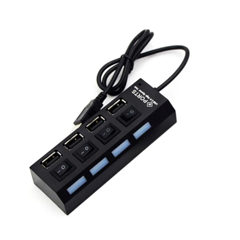 4ポートUSB 2.0ハブ拡張スプリッター、独立したLEDス - Laptop Accessories Usb のレビューと価格