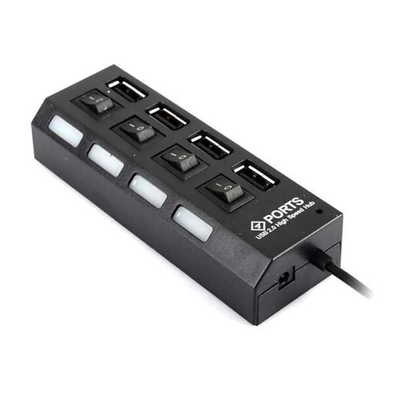 4ポートUSB 2.0ハブ拡張スプリッター、独立したLEDス - Laptop Accessories Usb のレビューと価格