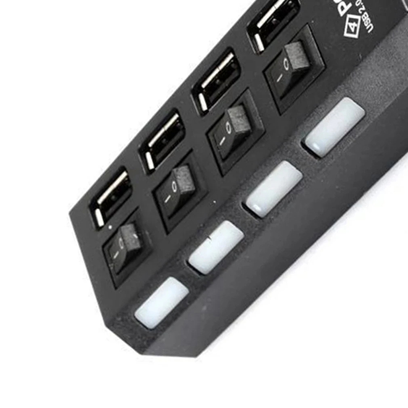 4ポートUSB 2.0ハブ拡張スプリッター、独立したLEDス - Laptop Accessories Usb のレビューと価格