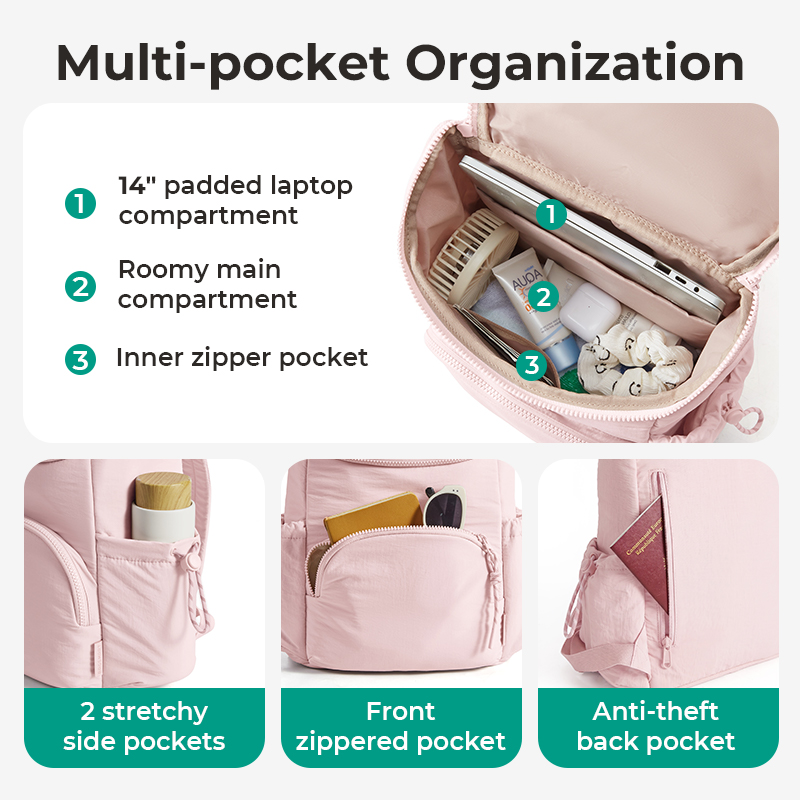 BAGSMART 14インチ対応ノートパソコン用バックパック - Laptop Backpack Anti Theft のレビューと価格
