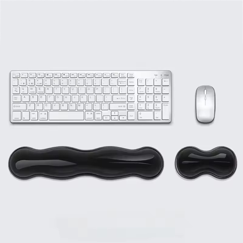 透明マウスパッドとリストサポート滑り止め透明ベースオフィスホ - Laptop Accessories For Wrist Support のレビューと価格