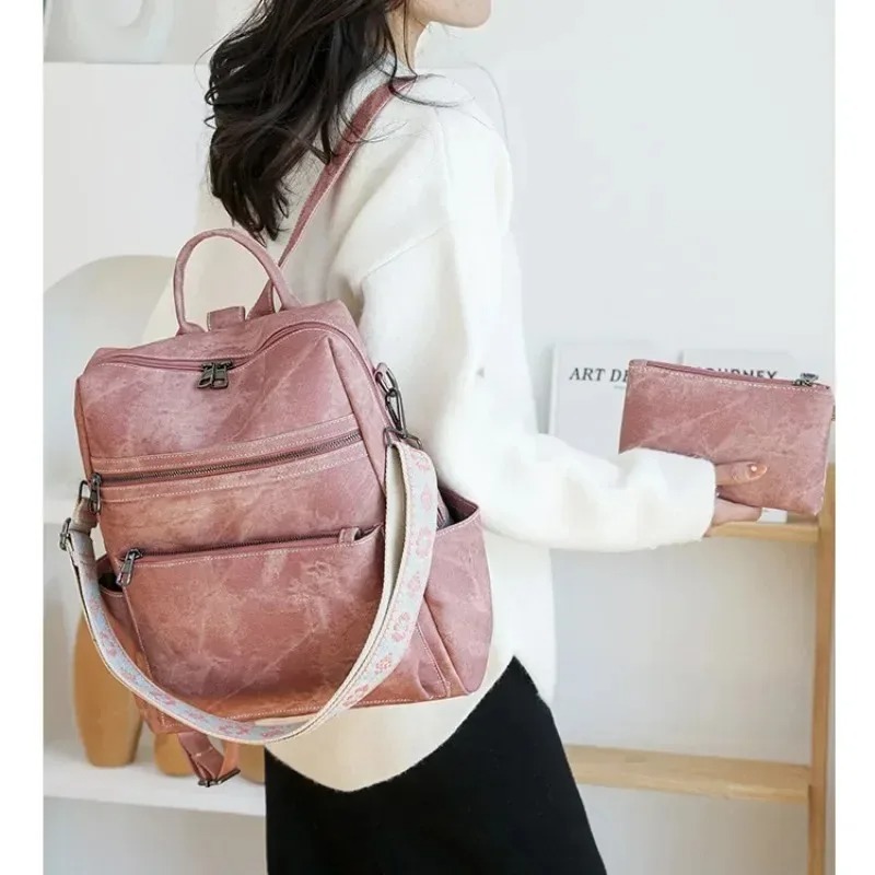 2026年新作 レディース PUレザー 防水 盗難防止 ファ - Laptop Backpack Anti Theft のレビューと価格