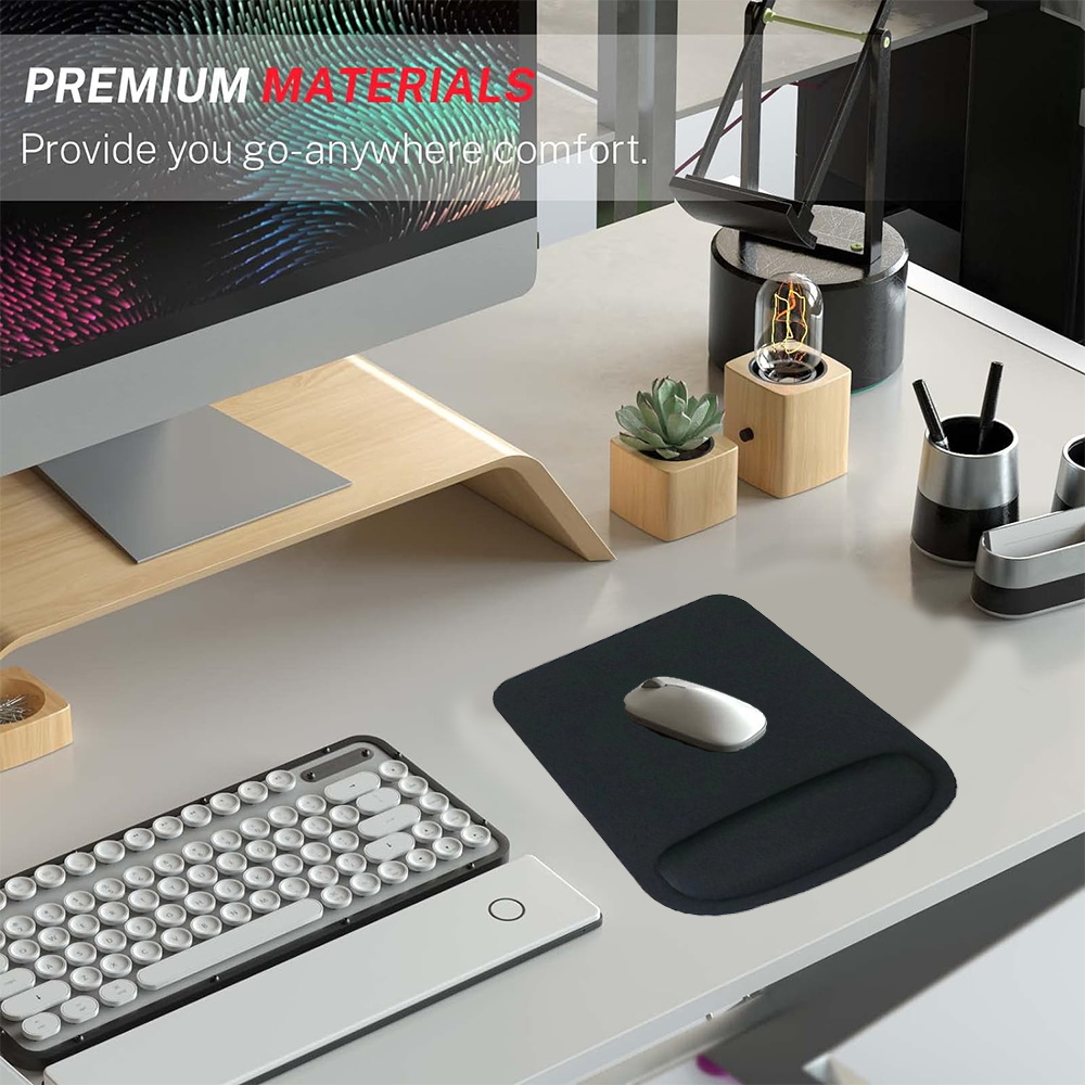 マウスパッド ブラック デスクマット PC ラップトップ用  - Laptop Accessories For Wrist Support のレビューと価格