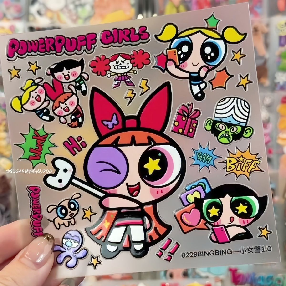かわいいパワーパフガールキャラクターステッカーシート ヴィン - Laptop Related Accessories のレビューと価格