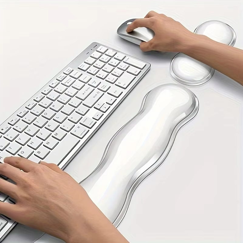 透明マウスパッドとリストサポート、滑り止め透明ベース、オフィ - Laptop Accessories For Wrist Support のレビューと価格