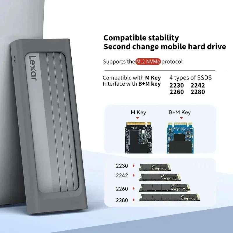USB3.2 Gen2 ポータブル外付けエンクロージャー L - External Nvme Ssd のレビューと価格