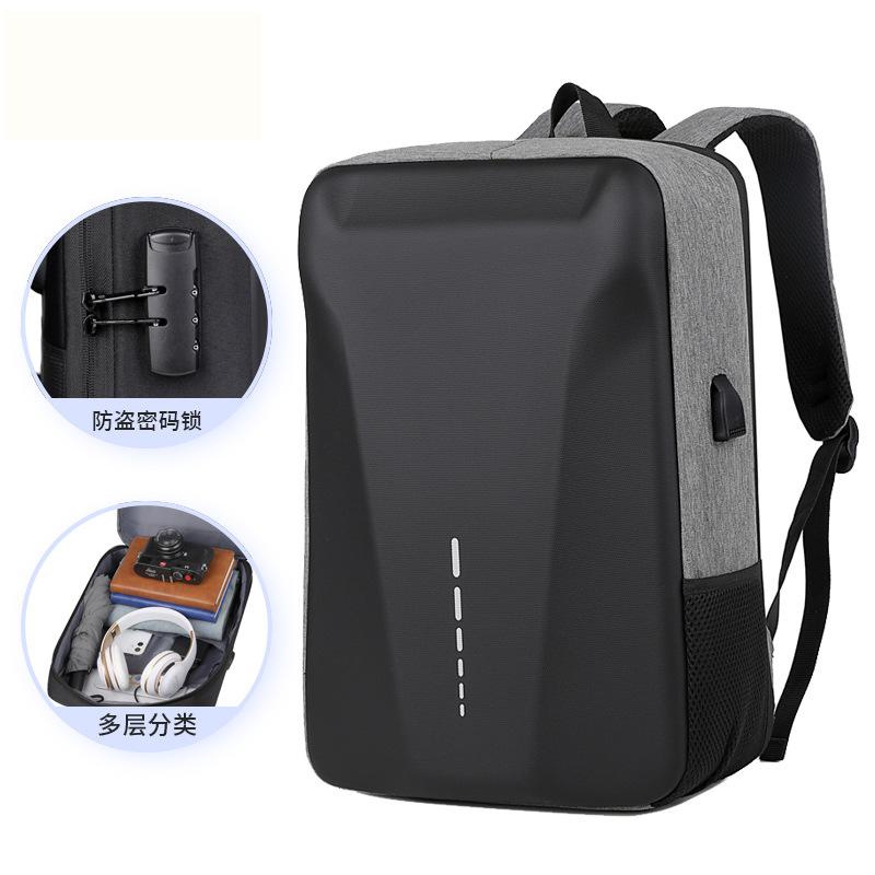 USB ビジネスハードシェルバックパックメンズカジュアルファ - Laptop Backpack Anti Theft のレビューと価格