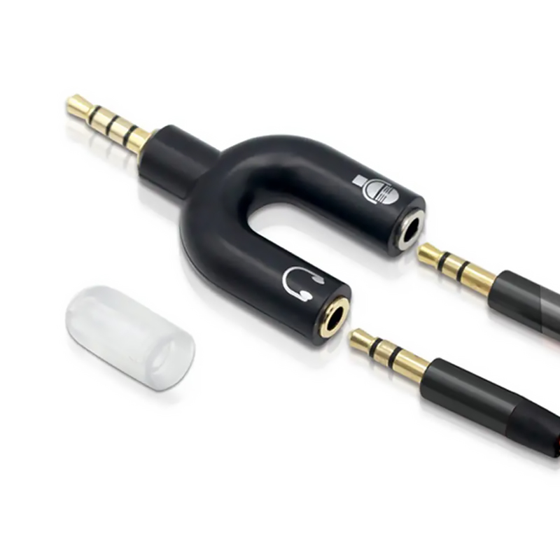 3.5mm ヘッドフォン スプリッター マイク アダプター  - Laptop Accessories Headphones のレビューと価格