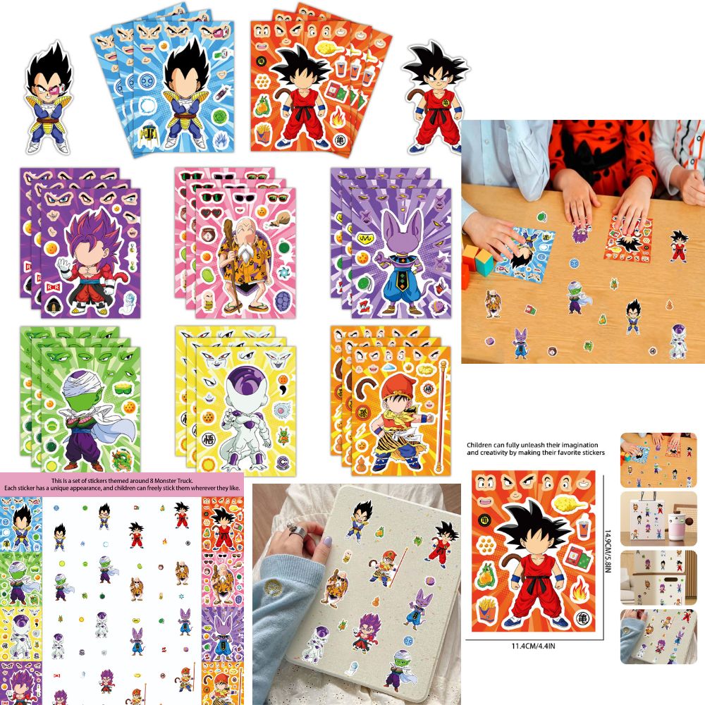 8/32枚入りアニメドラゴンボールステッカー漫画パズルメイク - Laptop Related Accessories のレビューと価格