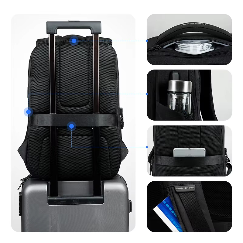 マーク・ライデン メンズ バックパック ビジネス 多機能 盗 - Laptop Backpack Anti Theft のレビューと価格
