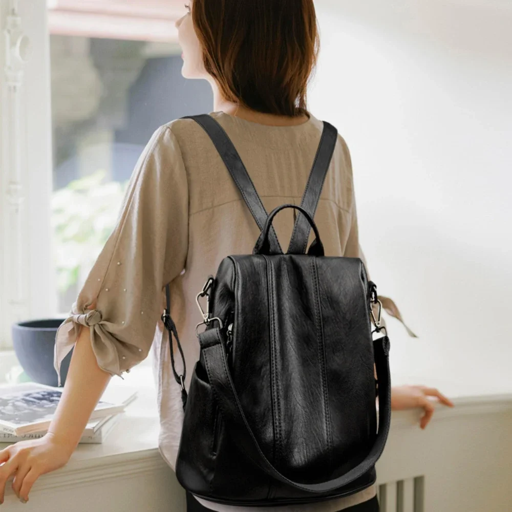 女性用新型盗難防止ノートパソコンバックパック、高品質ソフトレ - Laptop Backpack Anti Theft のレビューと価格
