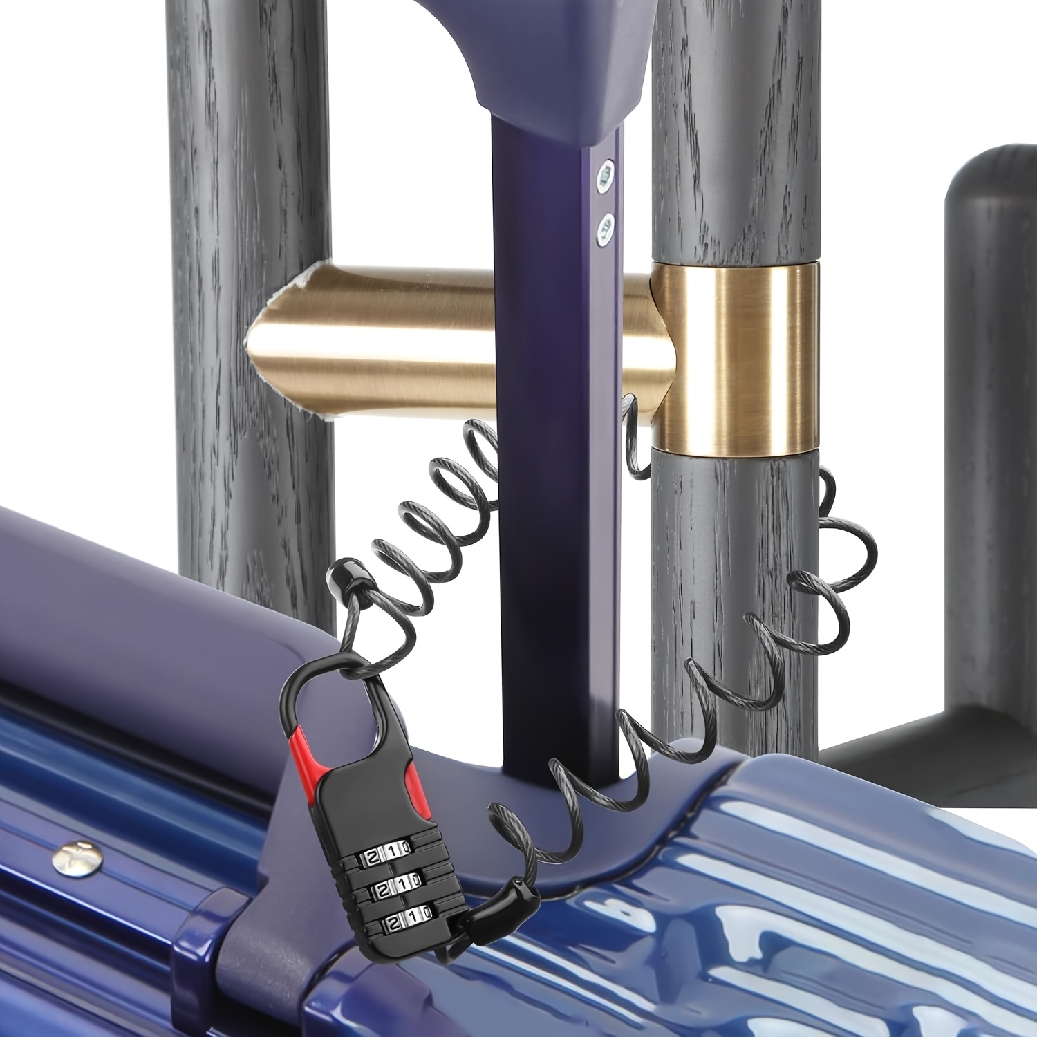 3桁コンビネーション南京錠、格納式ケーブル付き盗難防止パスワ - Laptop Backpack Anti Theft のレビューと価格