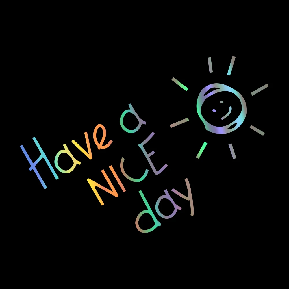 Have A Nice Day 反射カーステッカー 自動車用 - Laptop Accessories To Have のレビューと価格